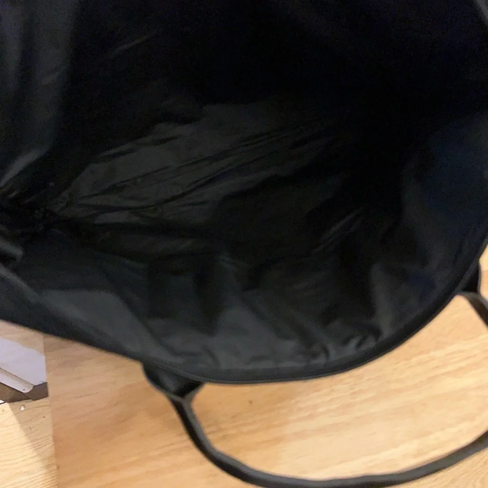 Calvin Klein Black Leather Laptop Adjustable Removable Strap Leather Handles